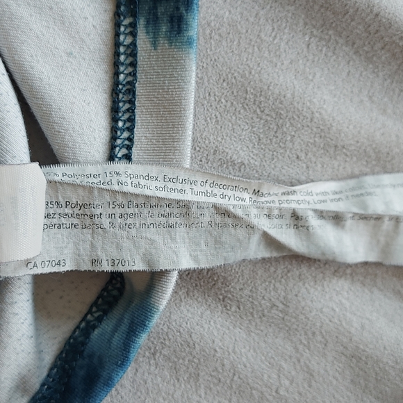 Balance Collection Crop Tank Top Size Large Green White Tie Dye Print, medium - Picture 7 of 9